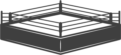 Boxring stilisiert in schwarz